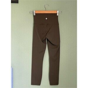 Lululemon Wunder Train Cropped Legging Size 2 Olive Green